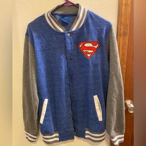 Vintage Official Merch Superman Snap Front Jacket Mens small by DC Comics